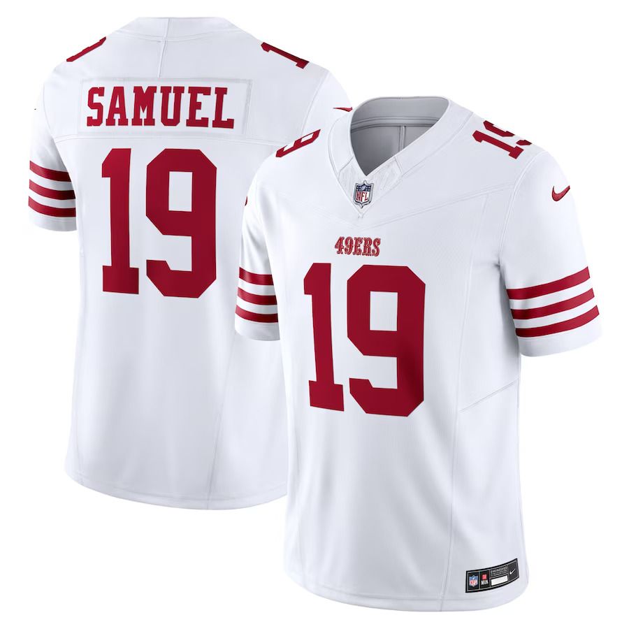 Men San Francisco 49ers 19 Deebo Samuel Nike White Vapor F.U.S.E. Limited NFL Jersey